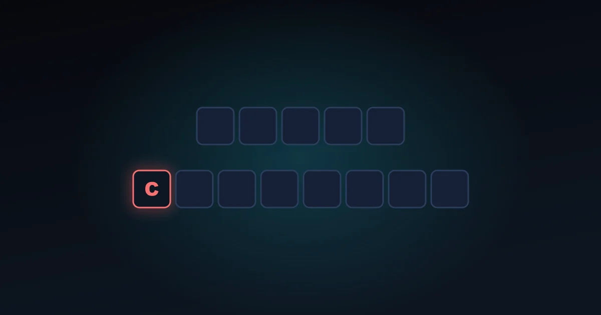 Une grille Wordle de 5 tuiles vides face à une grille Sutom de 8 tuiles dont la première est déjà révélée